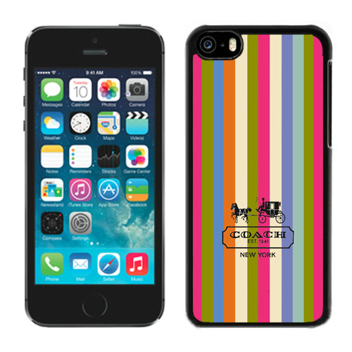 Coach Stripe Multicolor iPhone 5C Cases DRD - Click Image to Close